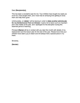 Goodbye Letter Teacher to Parents Goodbye Letter
